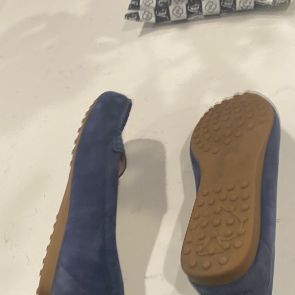 Kate Spade Dark Blue Loafers with Gold Accent - Picture 8 of 11